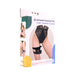 Packaging of Sportsheets Pivot Forced-O Strap showing a model wearing the black adjustable thigh strap with lace lingerie.