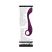 Burgundy silicone Lochness G vibrator with curved shaft and ring handle, featuring 7 vibration modes and USB rechargeable design.