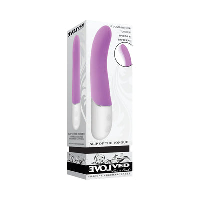 Evolved Flicking Tong Vibe Rechargeable Purple