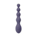 Purple silicone rechargeable anal vibrator with graduated beaded design and single-button control.