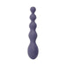 Purple silicone rechargeable anal vibrator with graduated beaded design and single-button control.