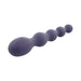 Purple silicone rechargeable anal vibrator with graduated beaded design and rounded tip for smooth, comfortable use.