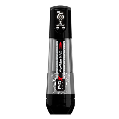 PDX Elite Viewtube Max View with digital control panel and transparent body showing internal mechanism.