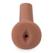 Brown realistic textured adult toy with soft lifelike material and anal opening design.
