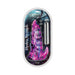 Monster Romance Hydra Nymph fantasy silicone dildo in pink and purple with vibrating bullet in clear packaging