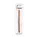 Dr. Skin Plus 16.5-inch posable double-ended beige dildo in clear retail packaging.