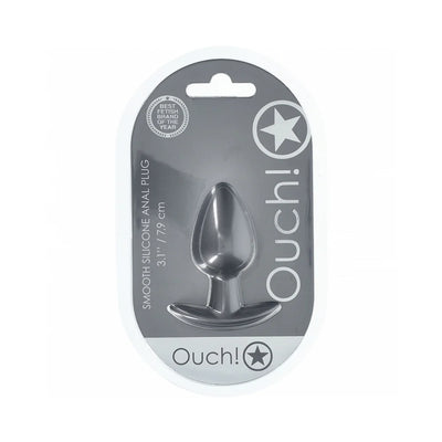 Ouch! Smooth Silicone Anal Plug Medium 3.1 in.
