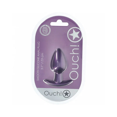 Ouch! Smooth Silicone Anal Plug Medium 3.1 in.