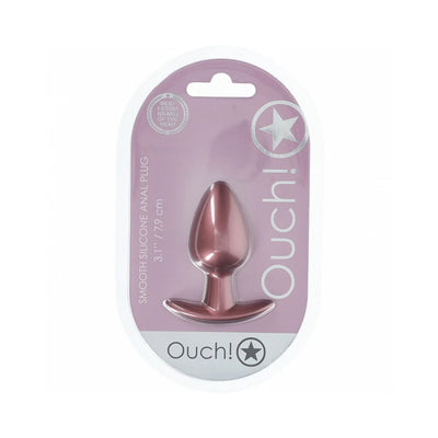 Ouch! Smooth Silicone Anal Plug Medium 3.1 in.