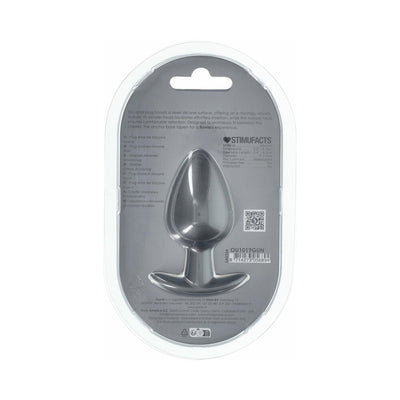 Ouch! Smooth Silicone Anal Plug Large 3.5 in., Purple