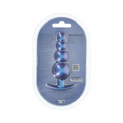 Ouch! Smooth Silicone Beaded Anal Plug 4.6 in.