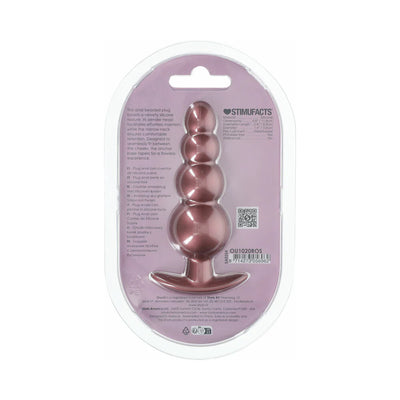 Ouch! Smooth Silicone Beaded Anal Plug 4.6 in.