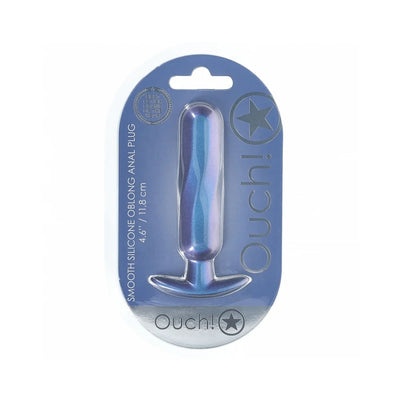 Ouch! Smooth Silicone Oblong Anal Plug 4.6 in.