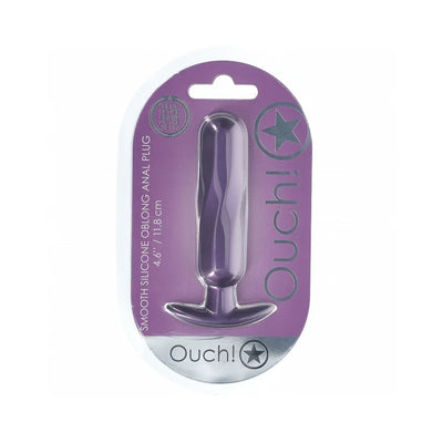 Ouch! Smooth Silicone Oblong Anal Plug 4.6 in.