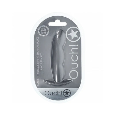 Ouch! Smooth Silicone Finger Anal Plug 4.6 in