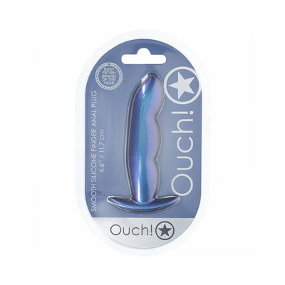 Ouch! Smooth Silicone Finger Anal Plug 4.6 in