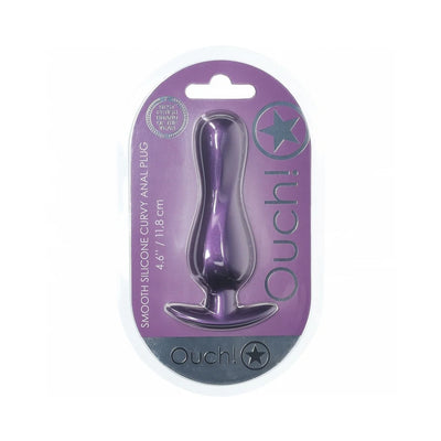 Ouch! Smooth Silicone Curvy Anal Plug 4.6 in.