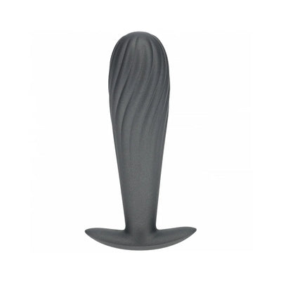 Ouch! Smooth Silicone Ribbed Anal Plug 4.6 in.
