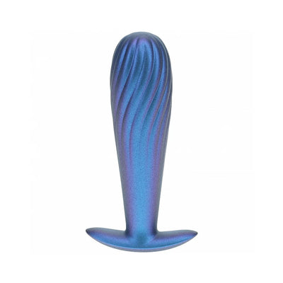 Ouch! Smooth Silicone Ribbed Anal Plug 4.6 in.