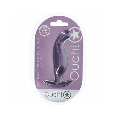 Ouch! Smooth Silicone P-Spot Anal Plug 4.6 in.