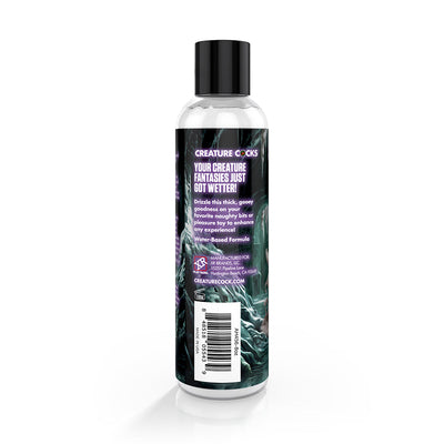 Back view of Creature Slim Creature Cum Unscented Jizz Lubricant 16 oz. bottle with product details and barcode.