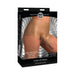 Packaging of Master Series Boner Briefs featuring realistic silicone strap-on briefs in medium size.