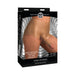 Packaging of Master Series Boner Briefs featuring realistic silicone strap-on briefs in a natural skin tone.