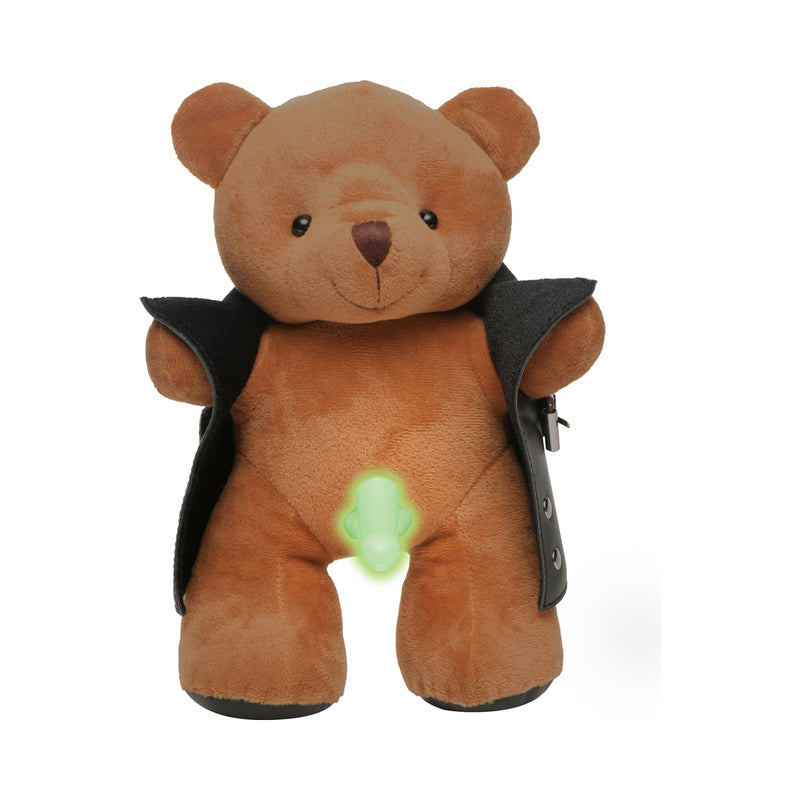 stuffed bear sex toy XR Brands Master Series Exhibitionist Teddy Bear with GID Penis