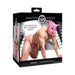 Packaging of Master Series Pig Neoprene Hood featuring a model wearing a pink pig-themed hood and matching accessories.