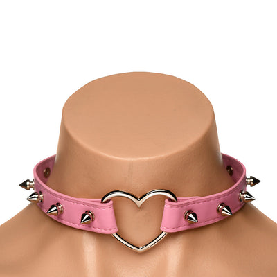 Master Series Spiked Heart Choker