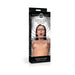 Master Series Tower of Pain adjustable nipple clamps with crossbar shown on packaging featuring a woman with open mouth.