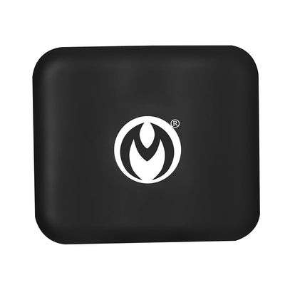 Black rectangular rechargeable case with rounded edges and a white Master Series logo on top.