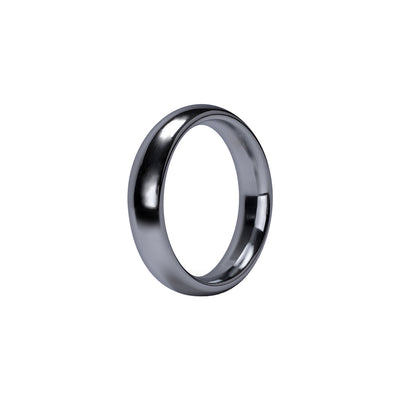 Smooth silver metal ring with a 50mm diameter, designed for comfortable and versatile wear.