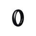 Sleek black 45mm aluminum ring with smooth, polished finish designed for firm yet comfortable wear.