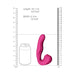 Pink Vive Zaki Air Wave Pulse Wave & G-Spot vibrator shown next to a soda can with size measurements in inches and centimeters.