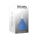 Selopa Squeaky Clean Blue anal douche with a soft blue bulb and white nozzle in sleek white and gray packaging.