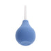 Compact blue silicone anal douche with white nozzle for gentle and hygienic cleansing, easy to disassemble and clean.
