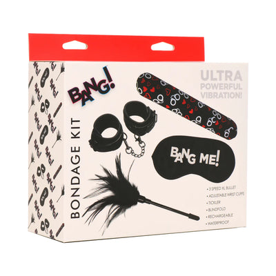Bang! 4 pc Bondage Kit - Black