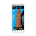 7-inch brown vibrating dildo with suction cup base in retail packaging by Jock, made from enhanced PVC, phthalate and latex free.
