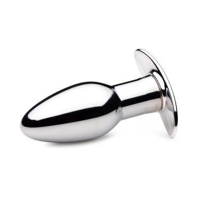 Master Series Chrome Blast 7X Rechargeable Butt Plug W/ Remote Control Small