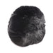 Soft black interchangeable bunny tail with SnapOn base for anal plug attachment, made of plush vegan polyester fur.