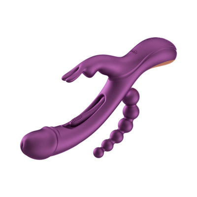 Trilux Kinky Finger Rabbit Vibrator with Anal Beads