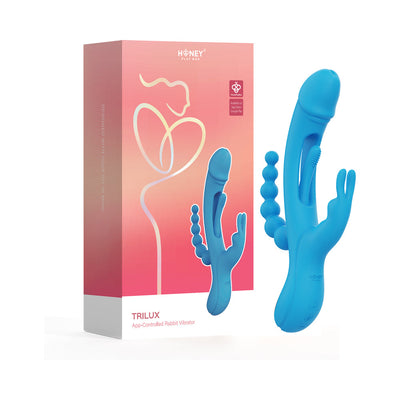 Trilux Kinky Finger Rabbit Vibrator with Anal Beads