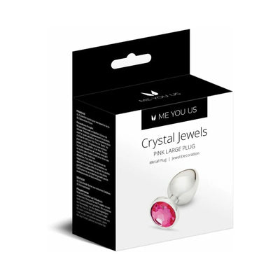 Crystal Jewels Metal Butt Plug, Clear Large