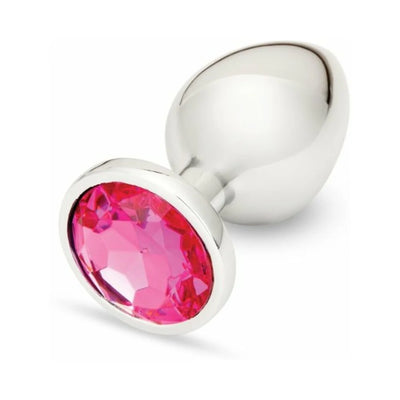 Crystal Jewels Metal Butt Plug, Clear Large