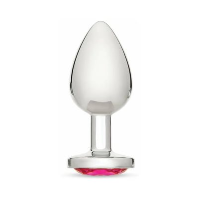Crystal Jewels Metal Butt Plug, Clear Large