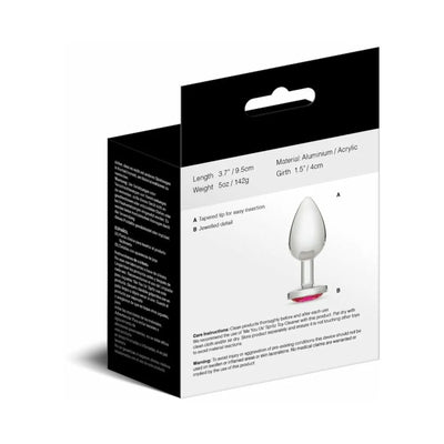 Crystal Jewels Metal Butt Plug, Clear Large