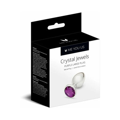 Crystal Jewels Metal Butt Plug, Clear Large