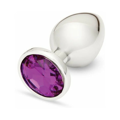 Crystal Jewels Metal Butt Plug, Clear Large