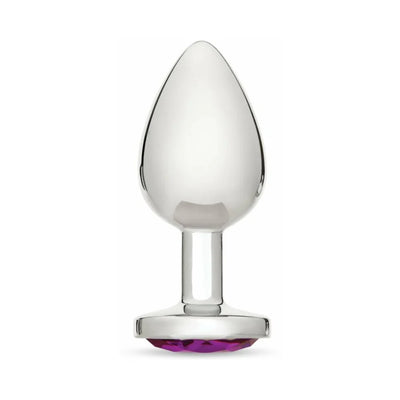 Crystal Jewels Metal Butt Plug, Clear Large